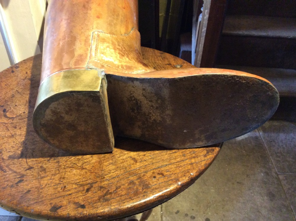 A large quirky copper and brass boot View VII