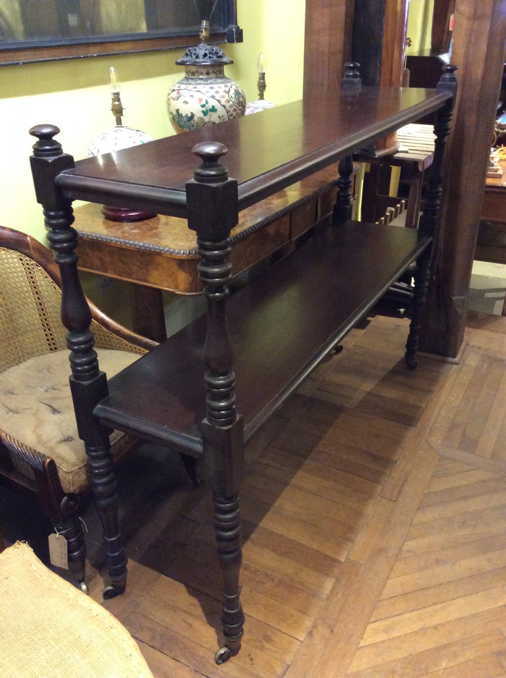 A quality set of Cuban mahogany narrow étagères View II