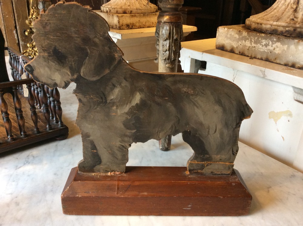 Edwardian wooden painted dog door stopper View III