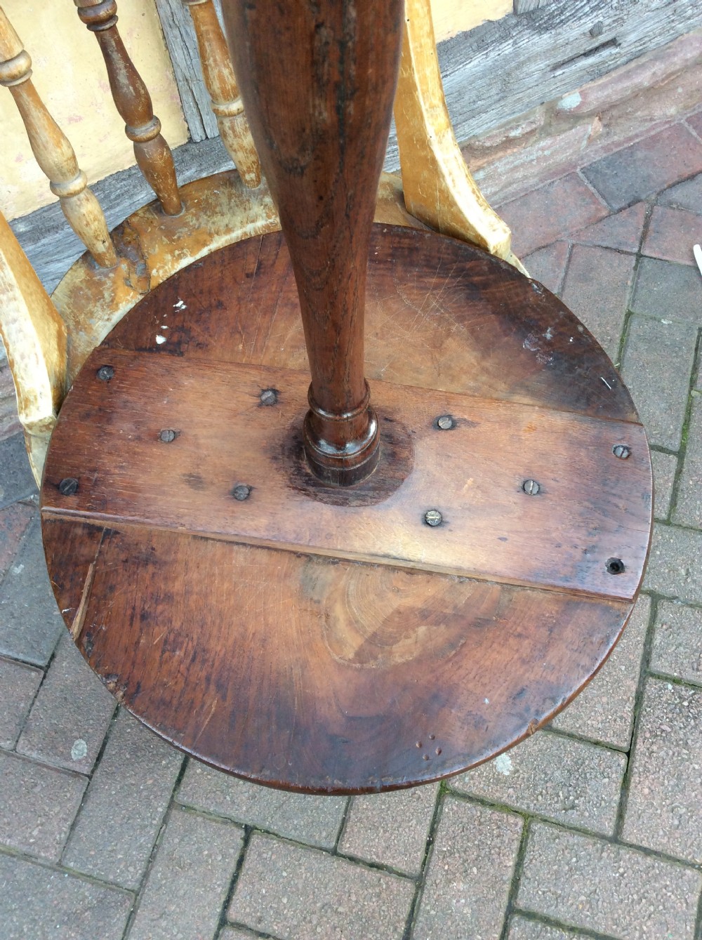 18thC oak tripod table View V