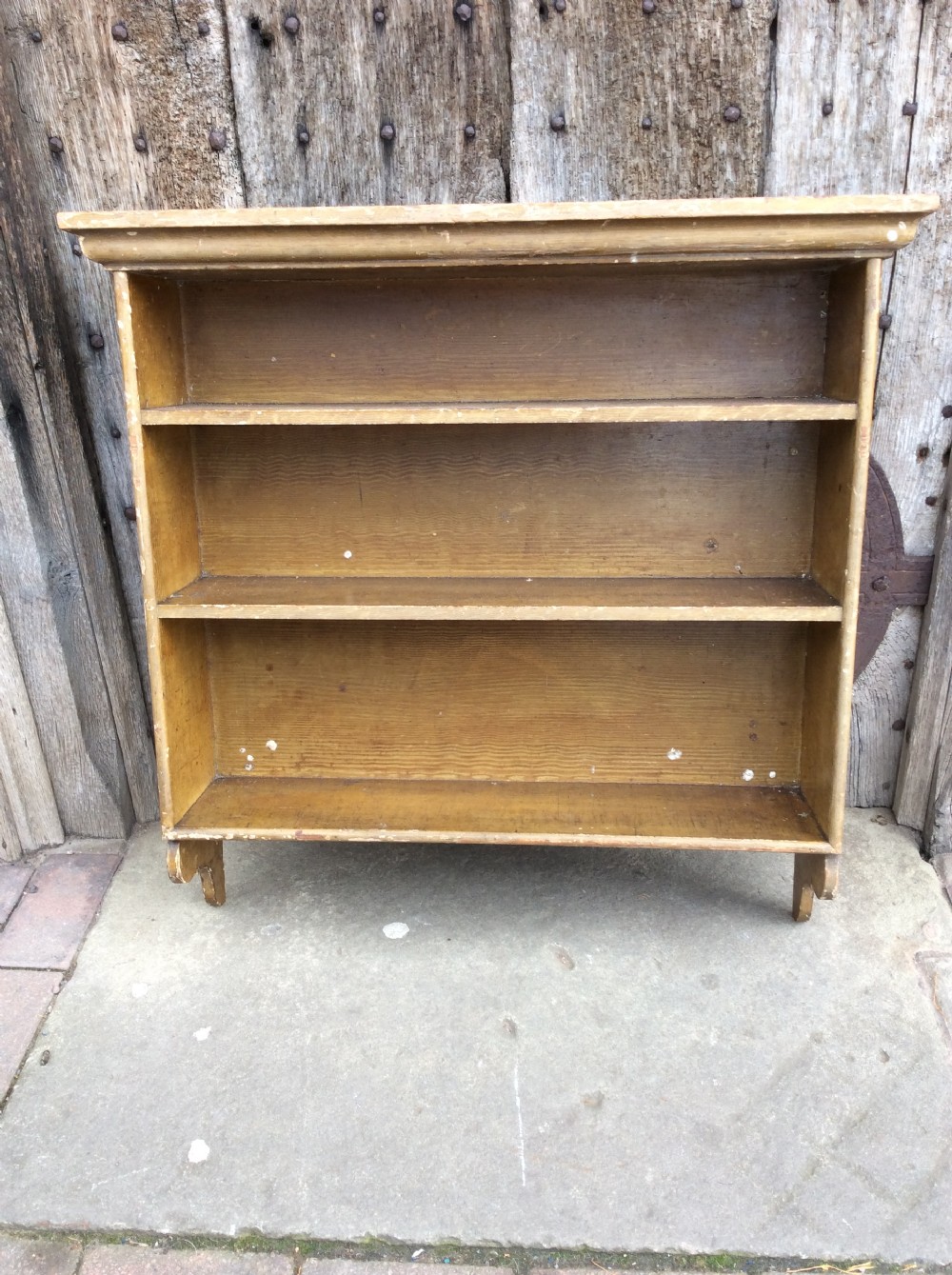 A set of 19thC country wall shelves View III