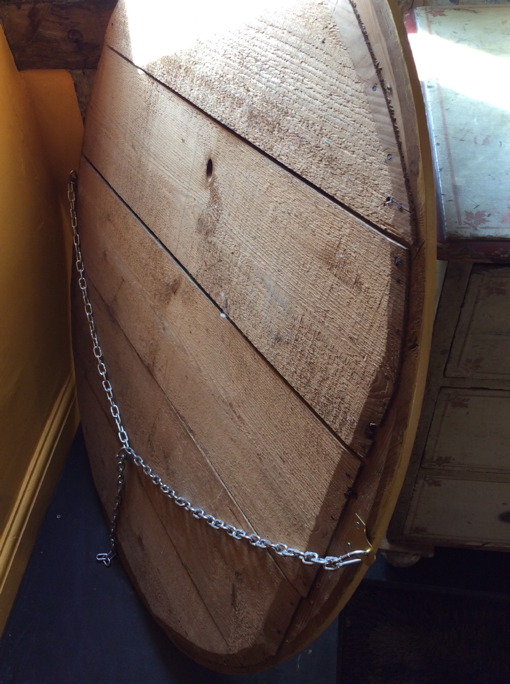 19thC oval gilded mirror View IV