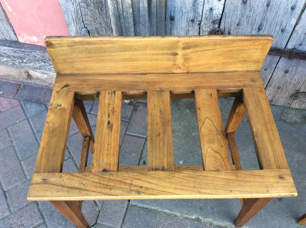 Pair of sturdy oak luggage racks View V