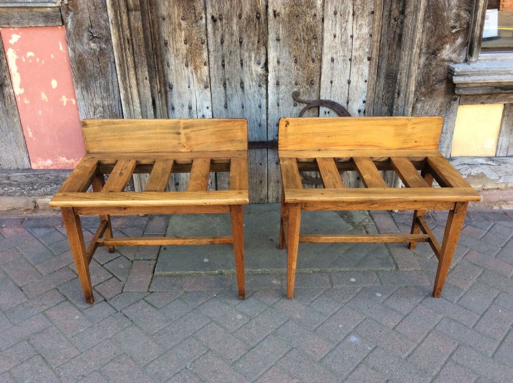 Pair of sturdy oak luggage racks View VII