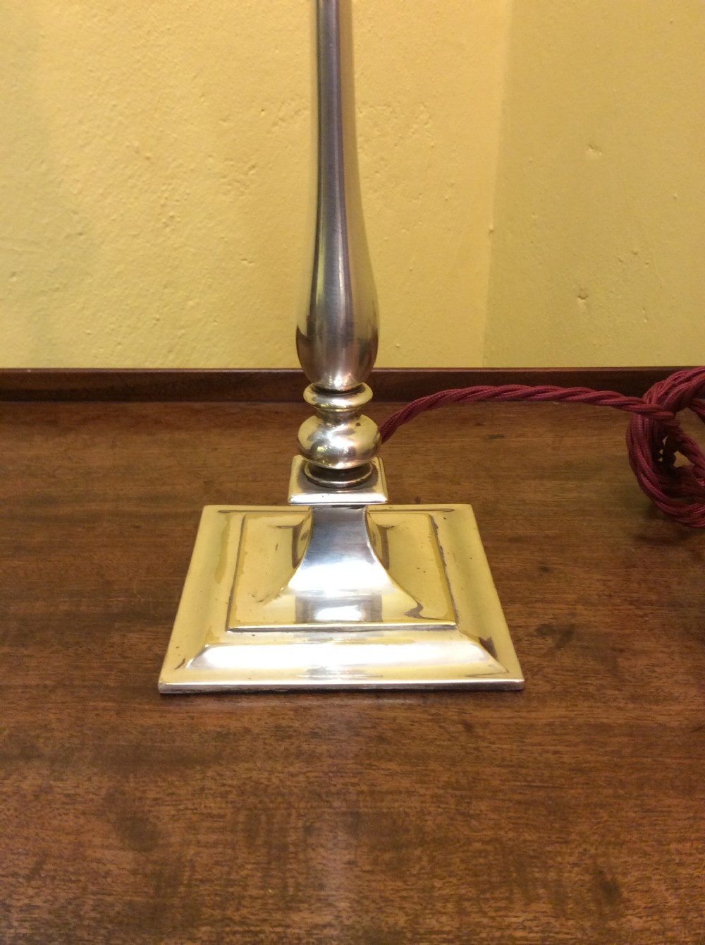 An early 20thC Silver plated lamp View II