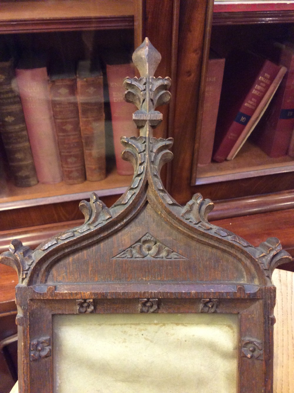 Pair of 19thC Gothic Oak picture frames View III