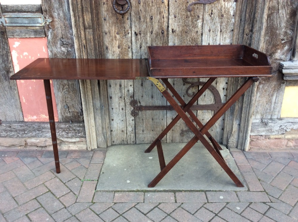 18thC Mahogany butler’s extending table and tray