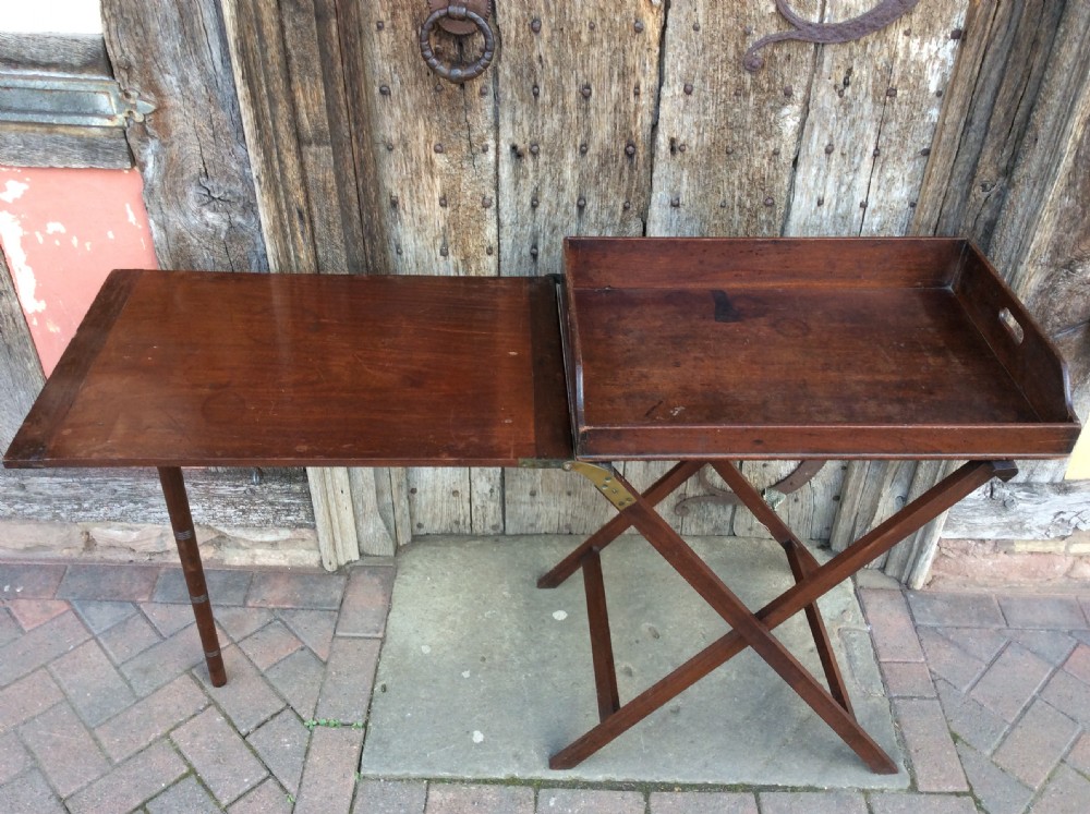 18thC Mahogany butler’s extending table and tray View II