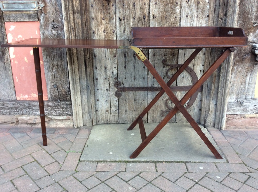 18thC Mahogany butler’s extending table and tray View III