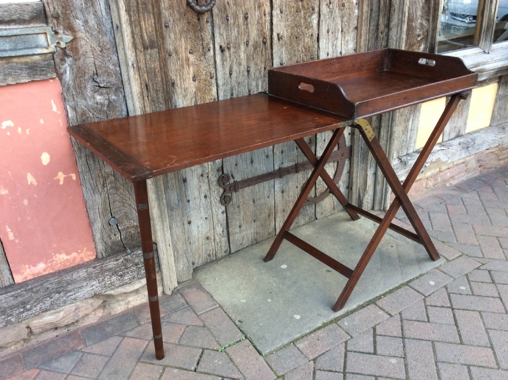 18thC Mahogany butler’s extending table and tray View V