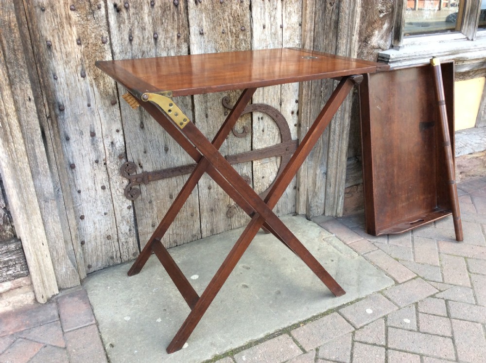 18thC Mahogany butler’s extending table and tray View VI