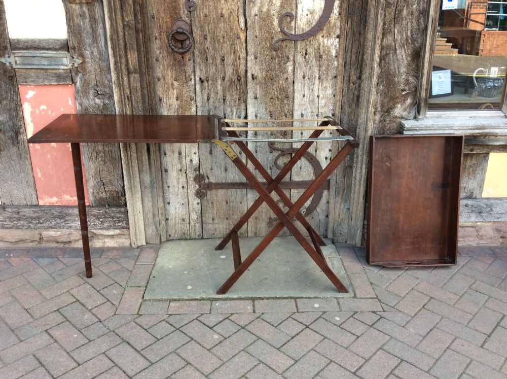 18thC Mahogany butler’s extending table and tray View VIII