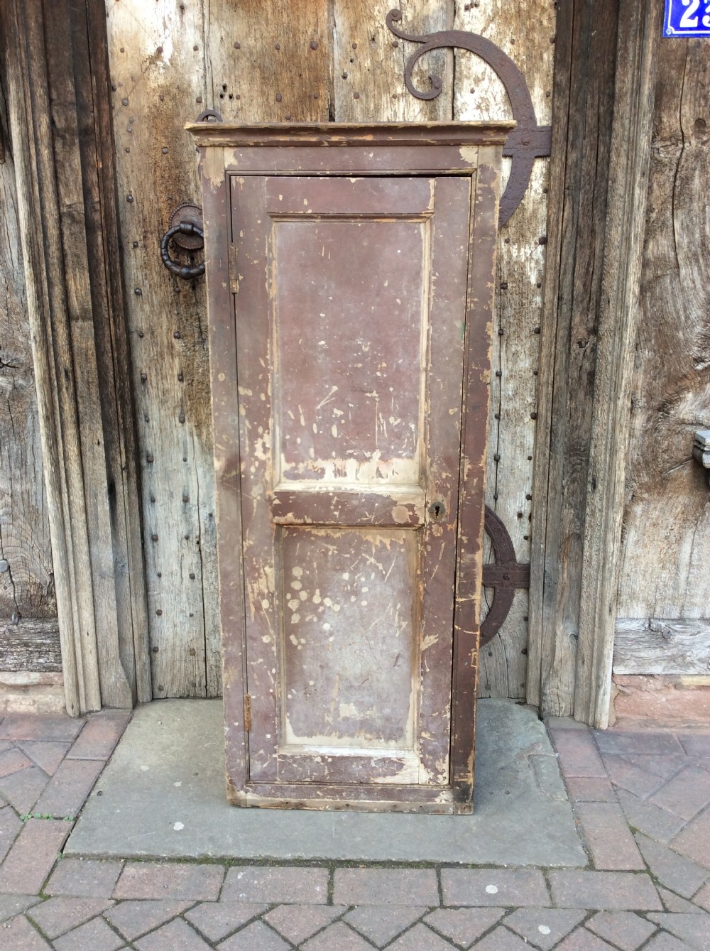 A 19thC Country house painted pine cupboard