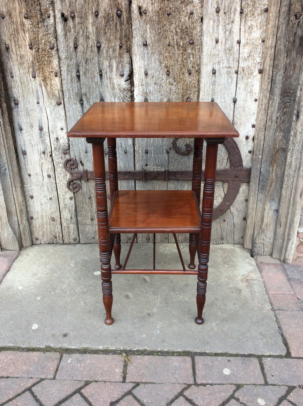  19thC English Walnut E W Godwin style  lamp table View III