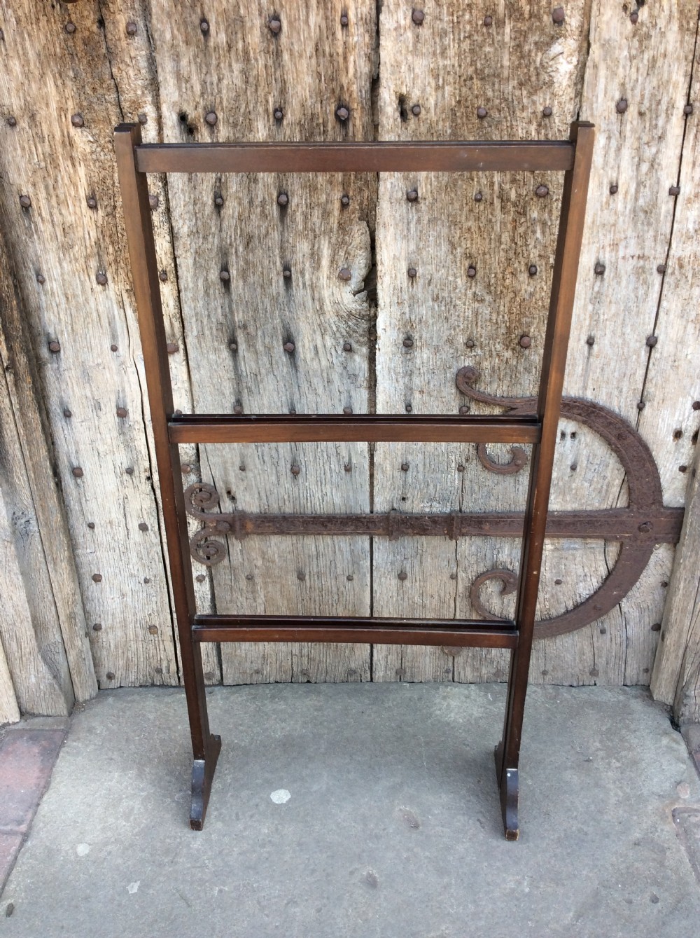 A Mahogany 2 fold towel rail View VII