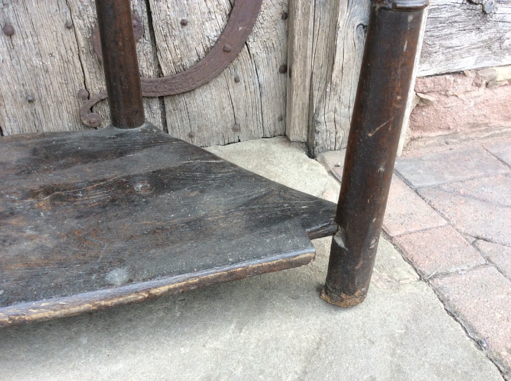An early to mid 17thC  Oak & elm Credence table  View X