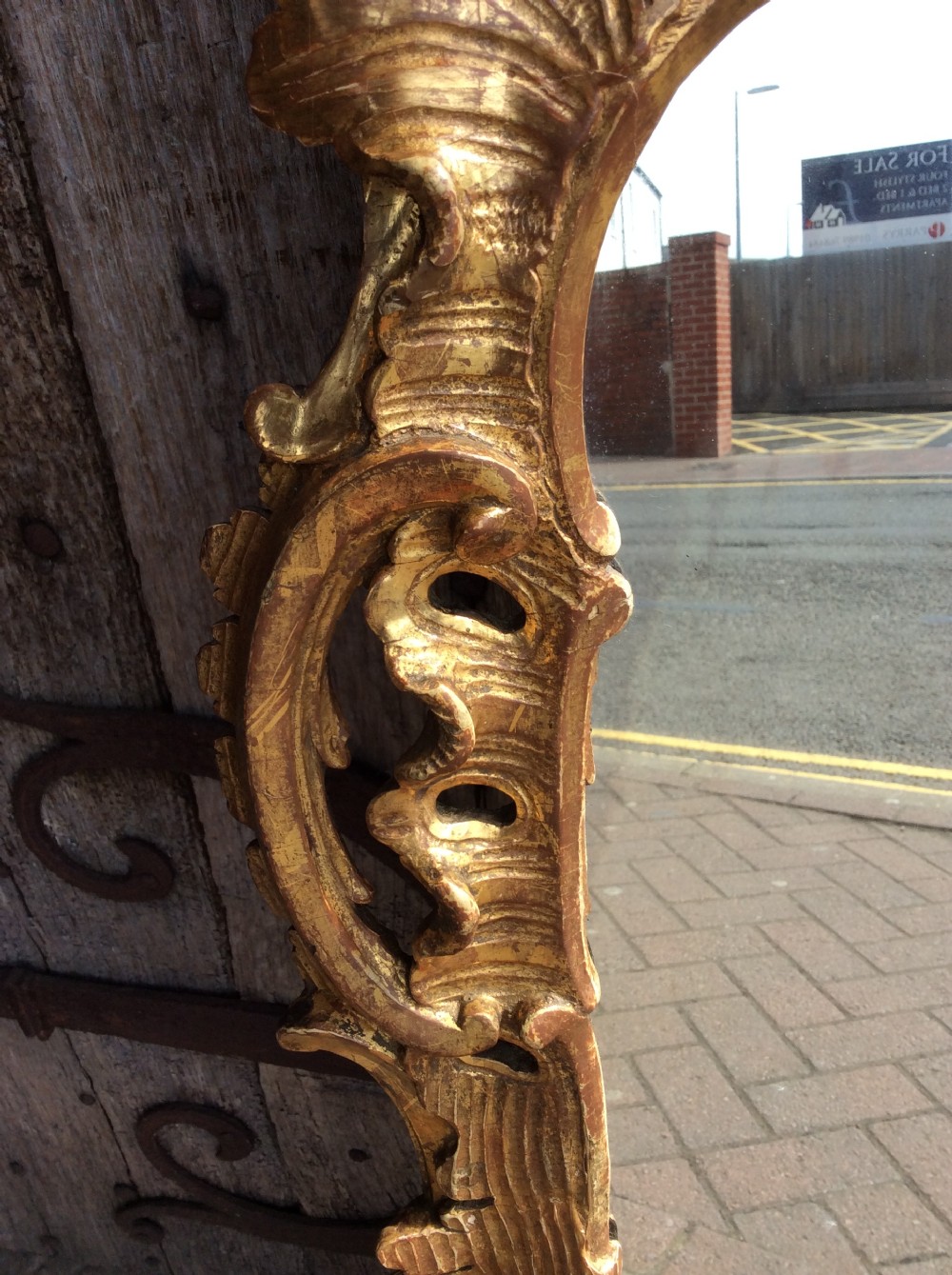 An 18thC Chippendale period gilded mirror View VI