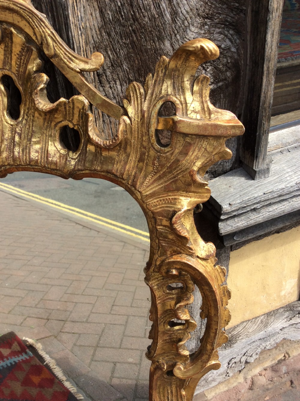 An 18thC Chippendale period gilded mirror View VII