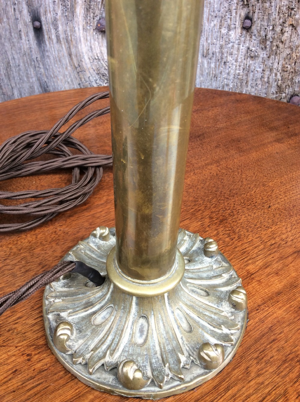 A 19thC Palmer & Co brass table lamp View II