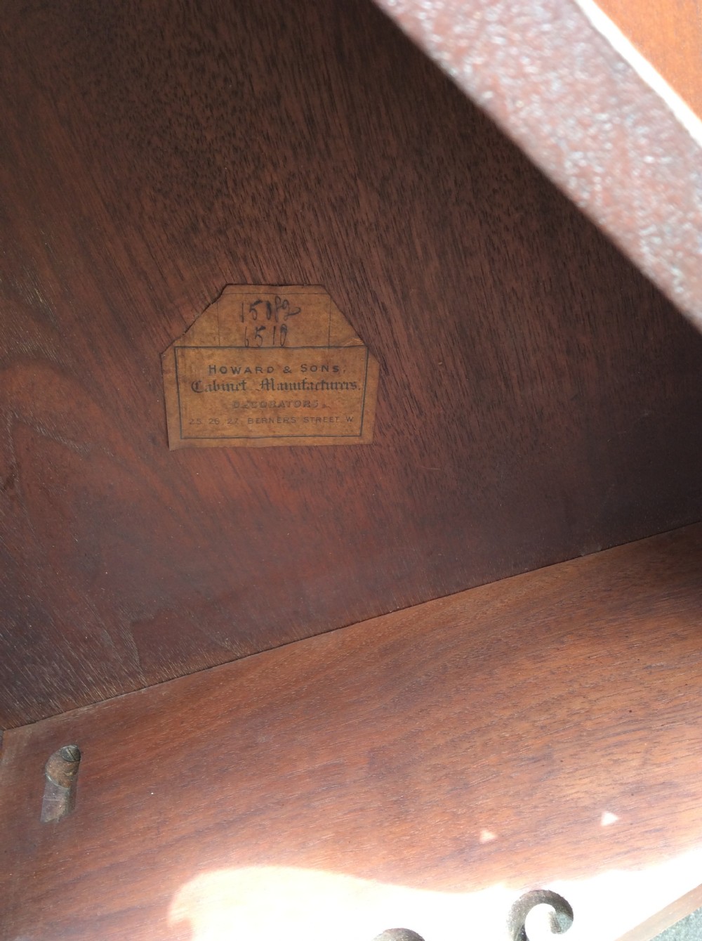 A 19thC Howard & Sons walnut table View VII