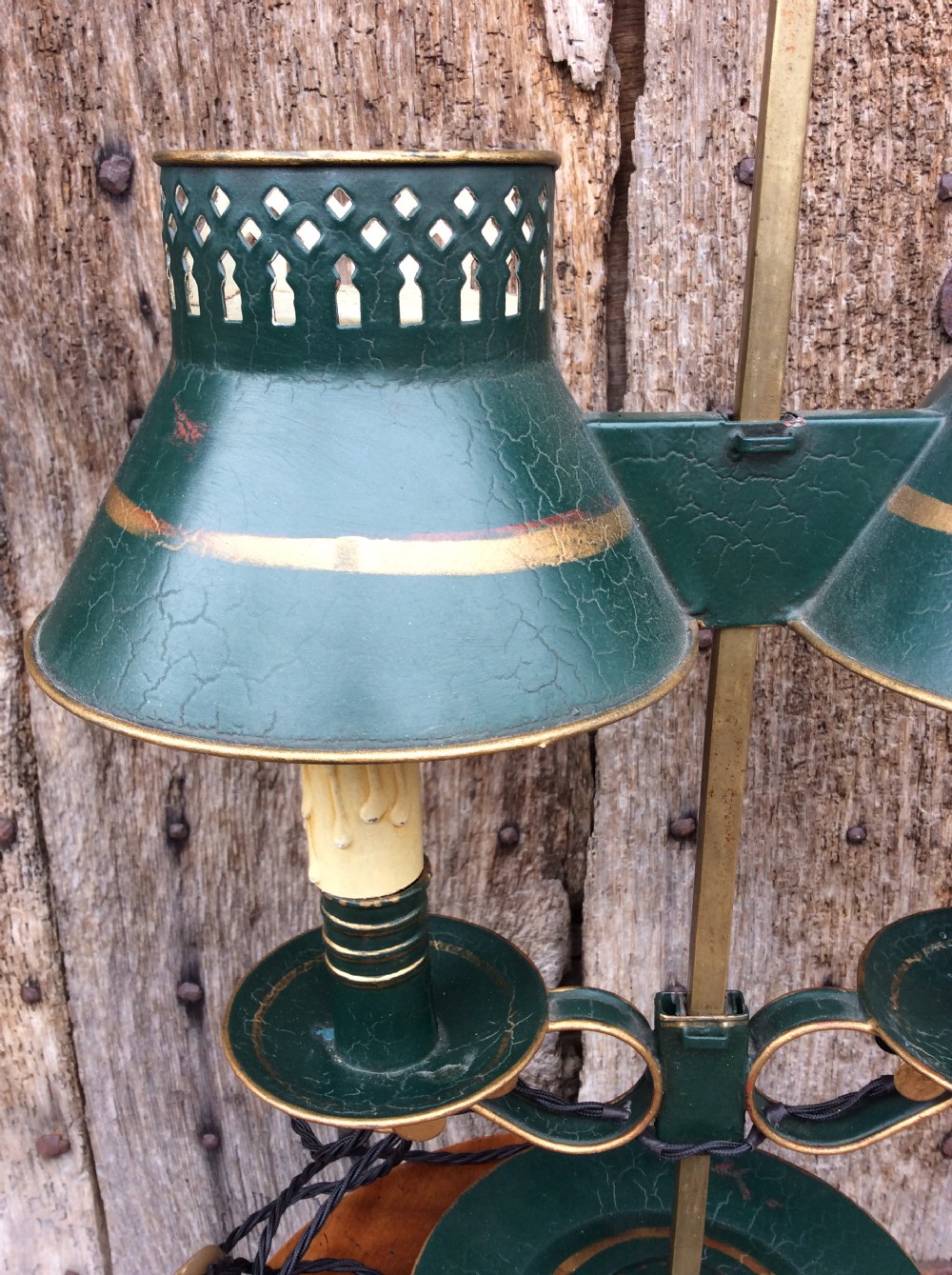 A 19thC toleware student lamp View II