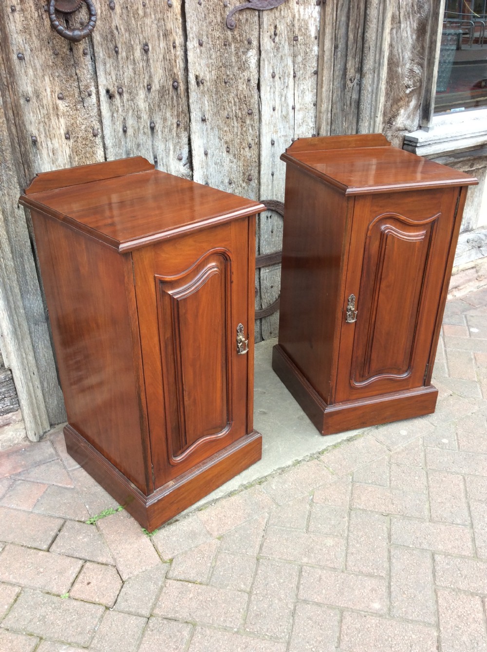 A pair of 19thC mahogany bedside cabinets View III
