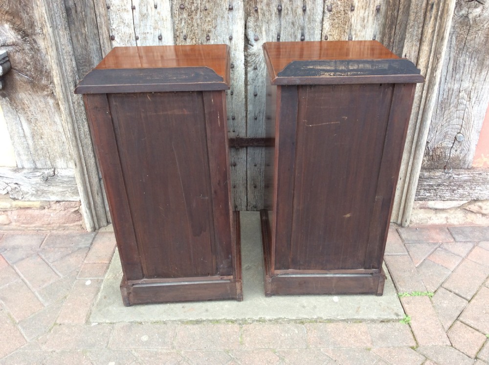 A pair of 19thC mahogany bedside cabinets View VIII