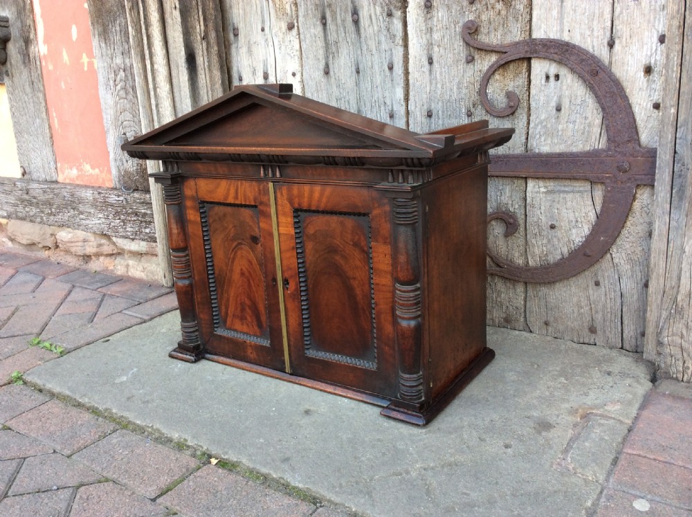 An Early 19thC architectural mahogany wall cabinet View II