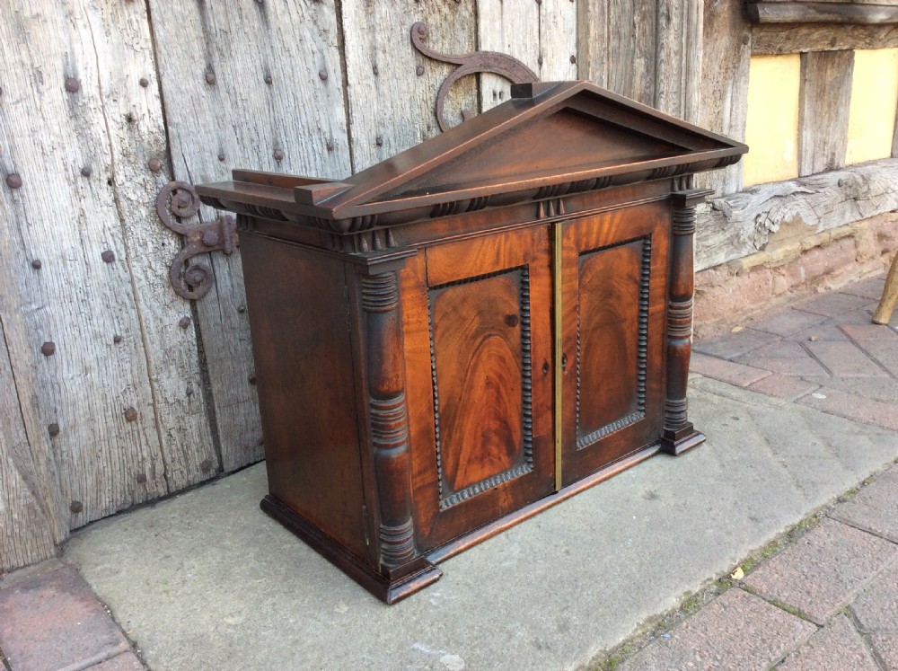 An Early 19thC architectural mahogany wall cabinet View IV