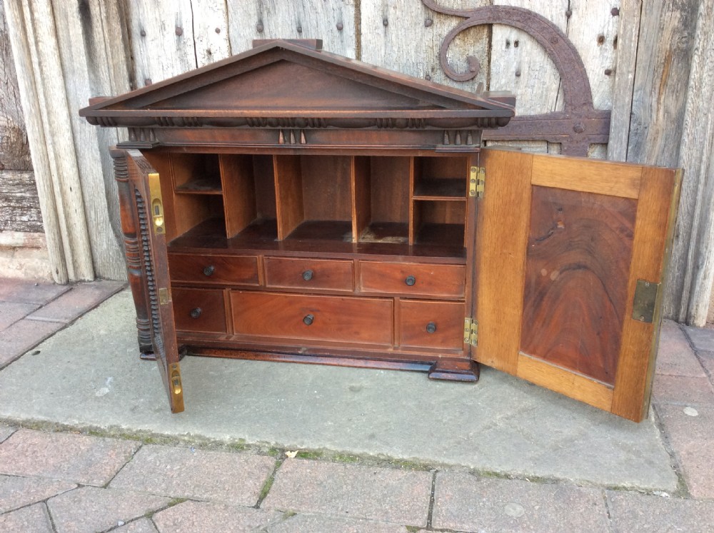 An Early 19thC architectural mahogany wall cabinet View V