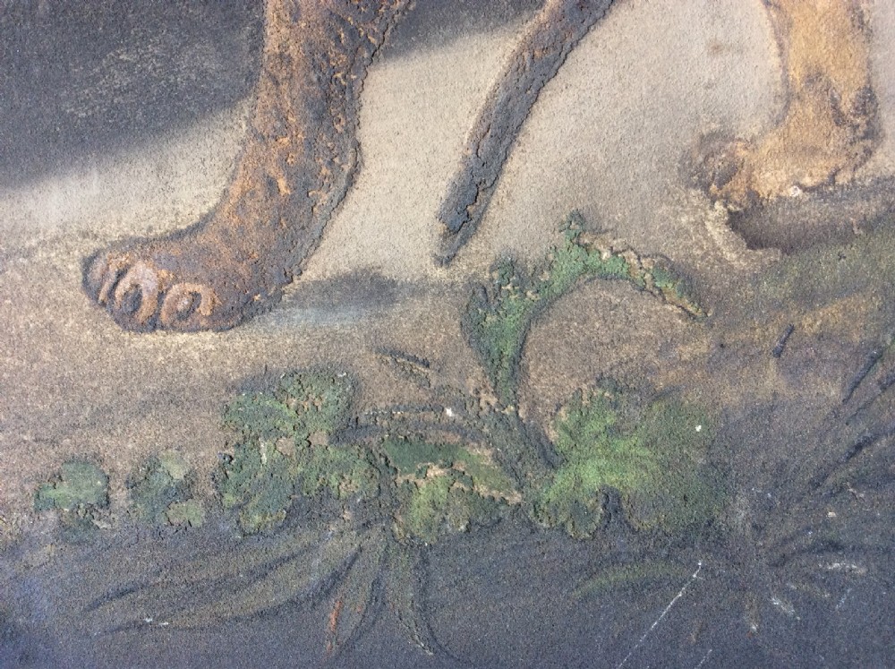 A 19thC Sand picture of a cheetah View VII