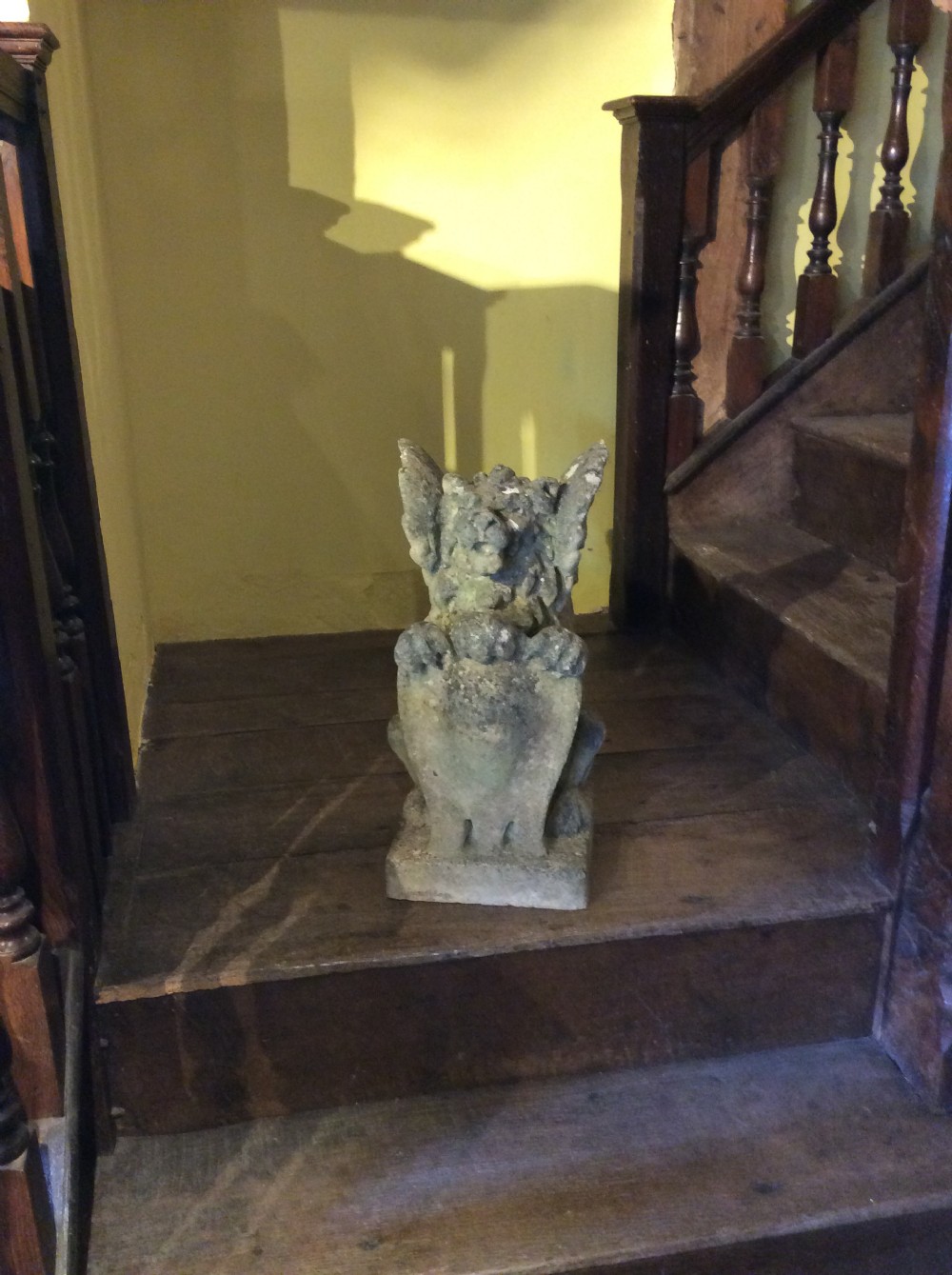 A 19thC Carved stone Griffin View II