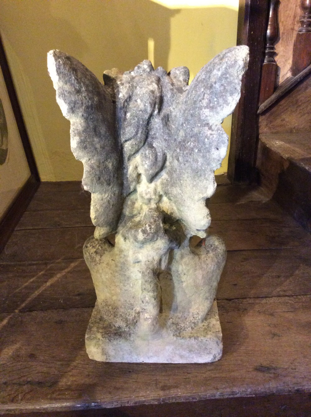A 19thC Carved stone Griffin View VIII