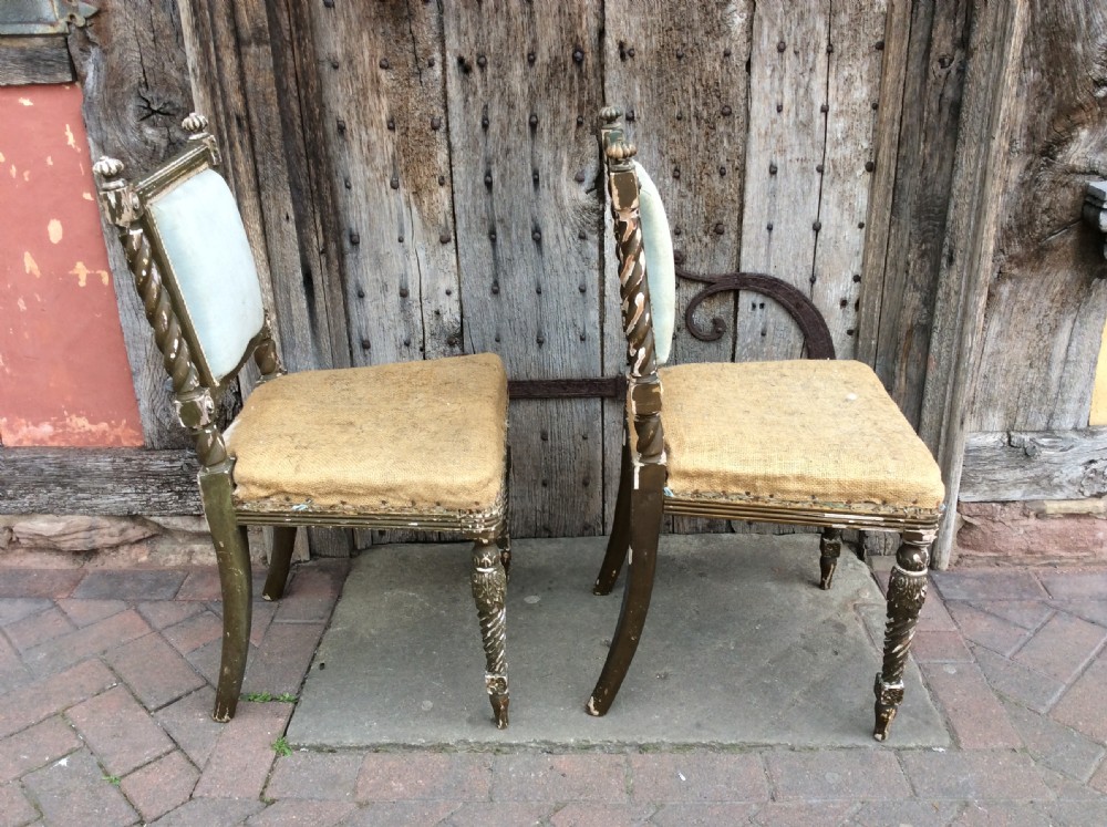 A Pair of 19thC decorated chairs View II