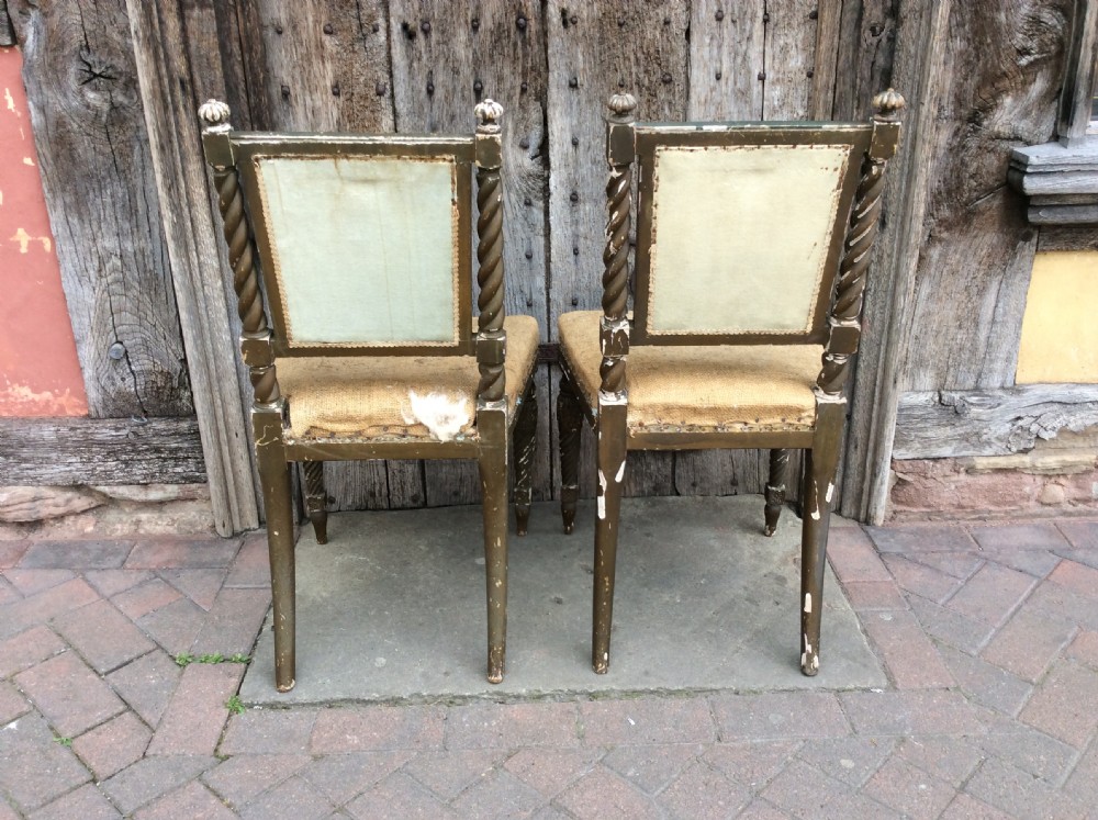 A Pair of 19thC decorated chairs View III