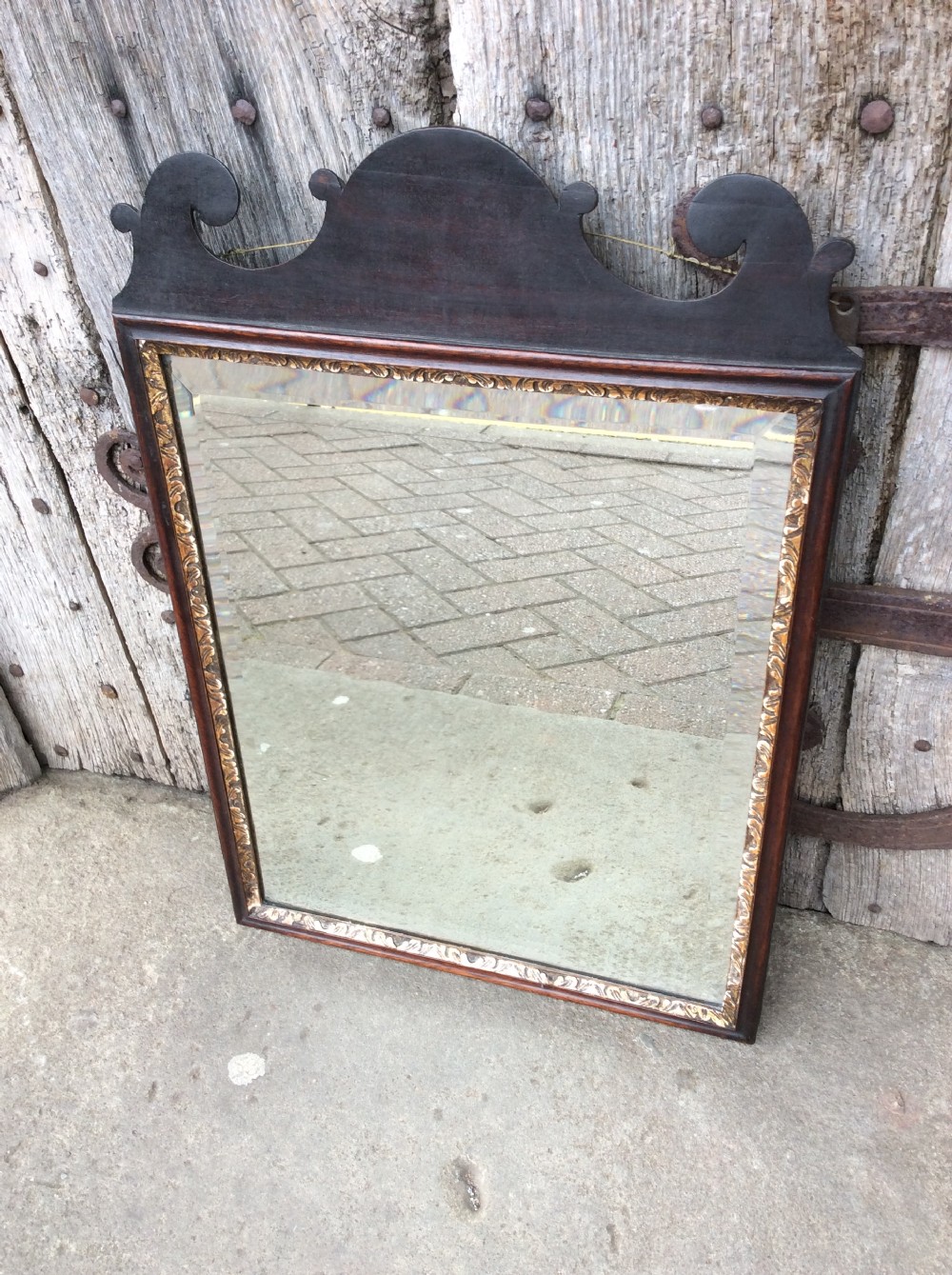 George II Mahogany bevelled mirror View II