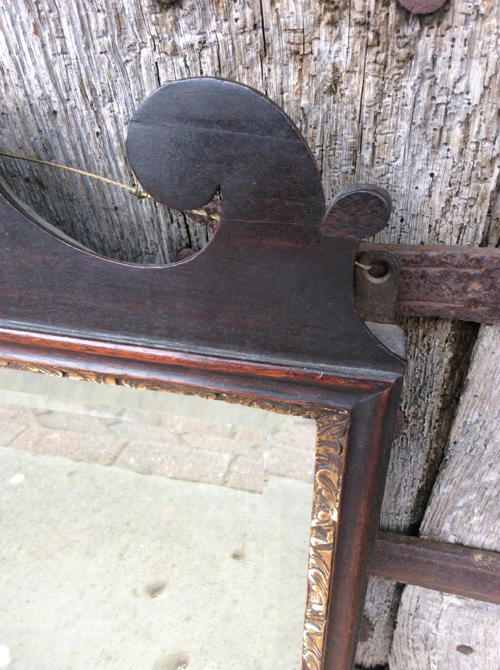 George II Mahogany bevelled mirror View III