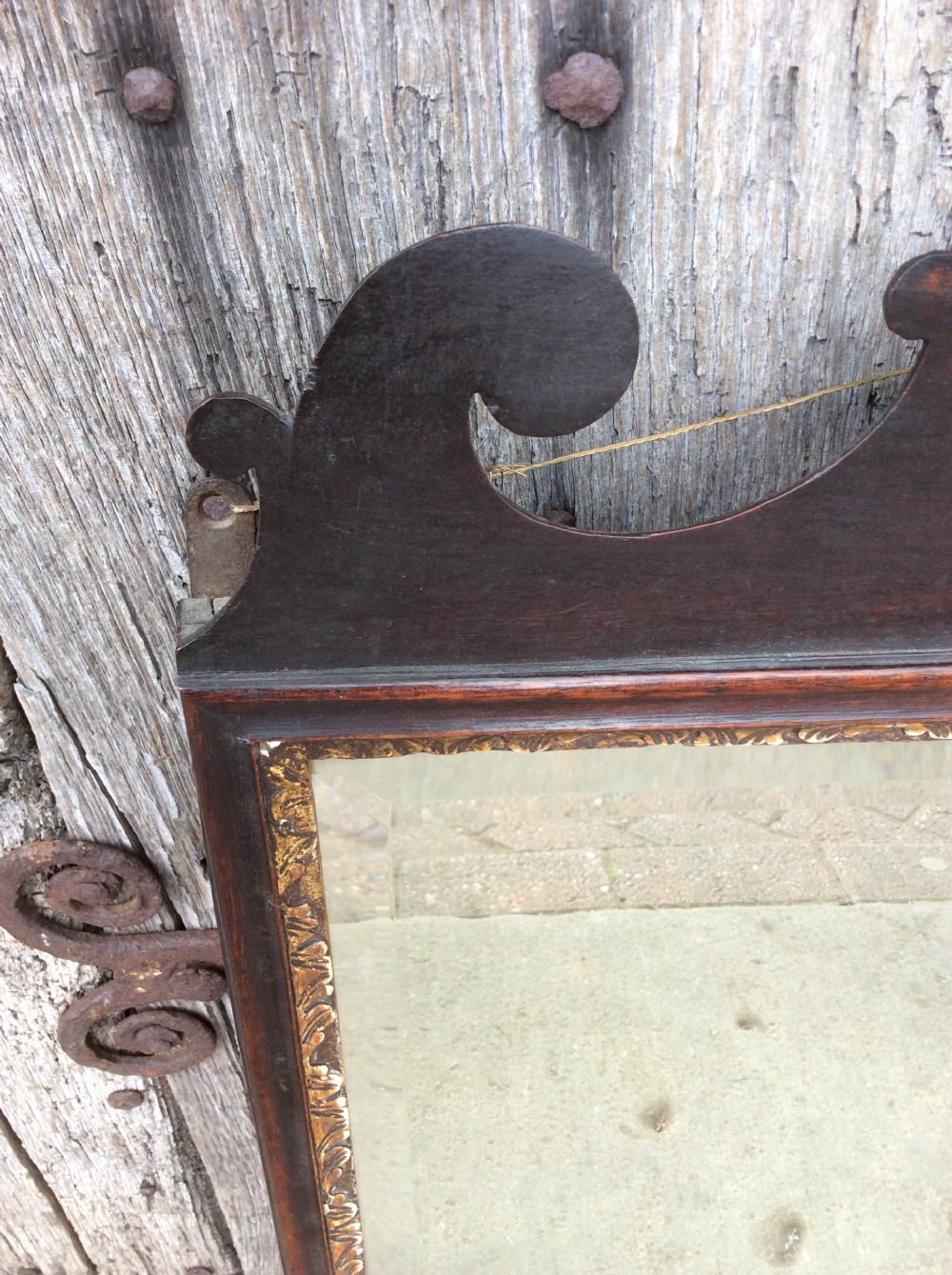 George II Mahogany bevelled mirror View V
