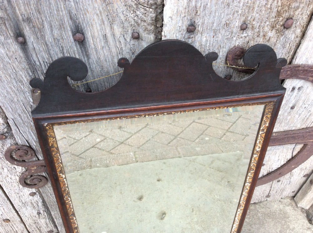 George II Mahogany bevelled mirror View VII