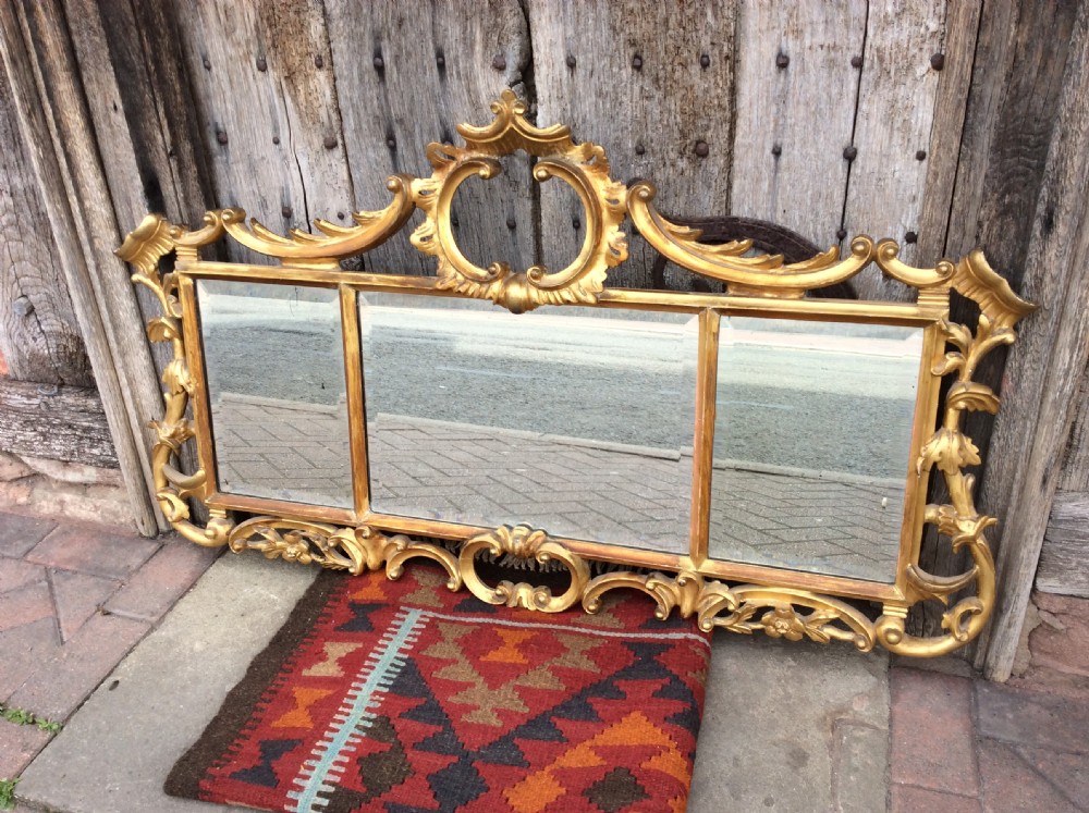A 3 section  gilded mirror