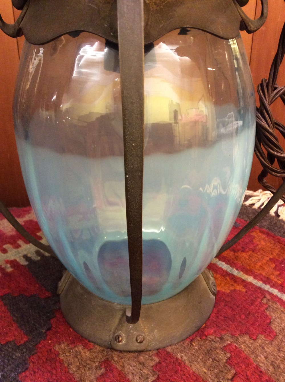 An Arts & Crafts copper and brass lantern View IV
