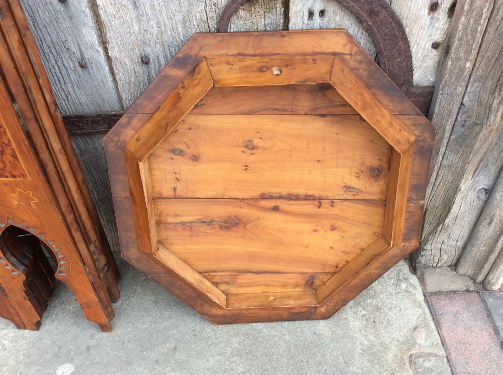 A 19thC Thuya & olive wood octagonal top moorish table View IX