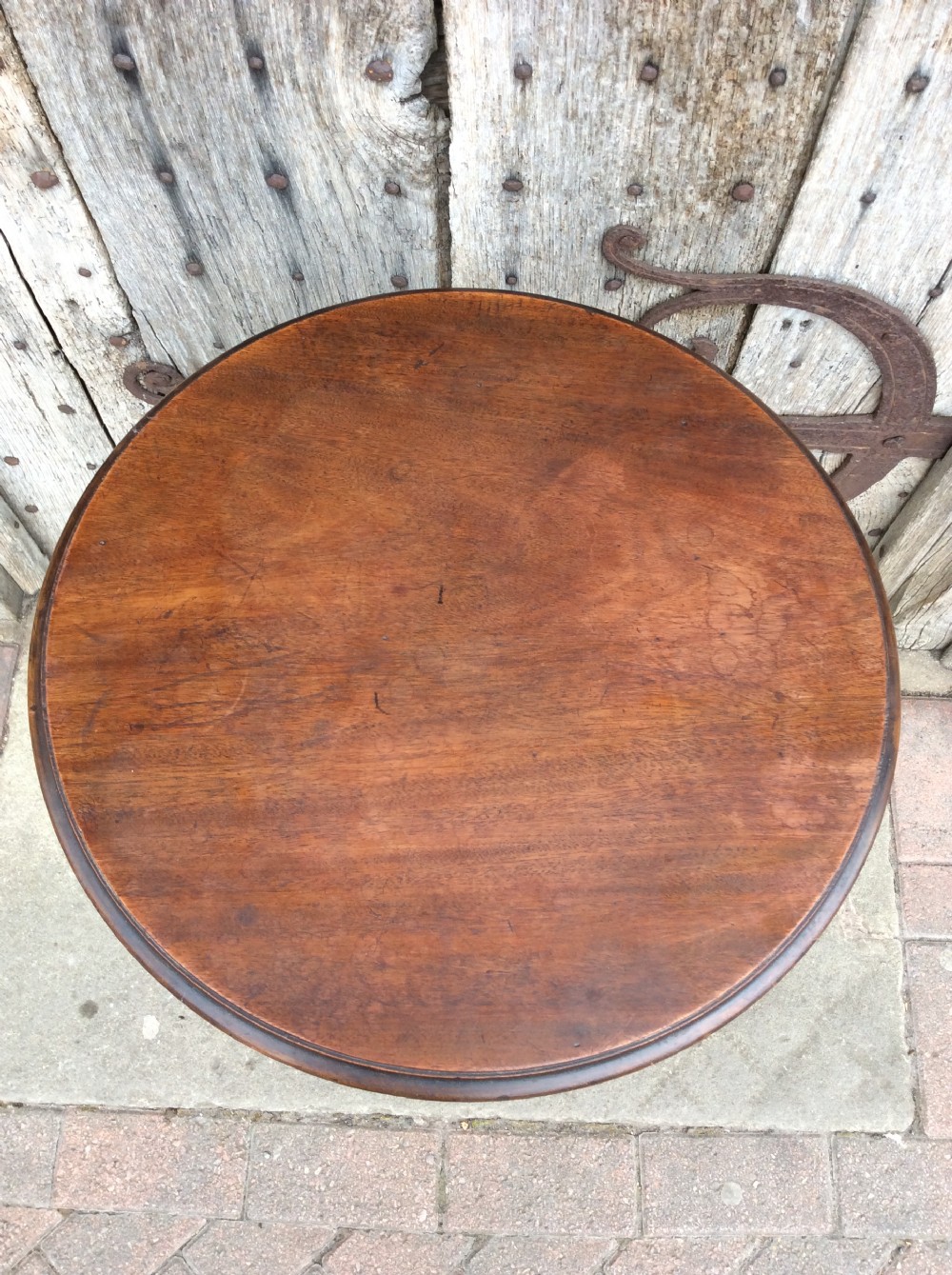 A 19thC Mahogany lamp table View V