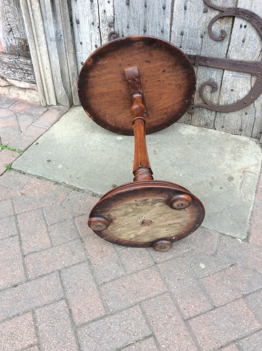 A 19thC Mahogany lamp table View IX