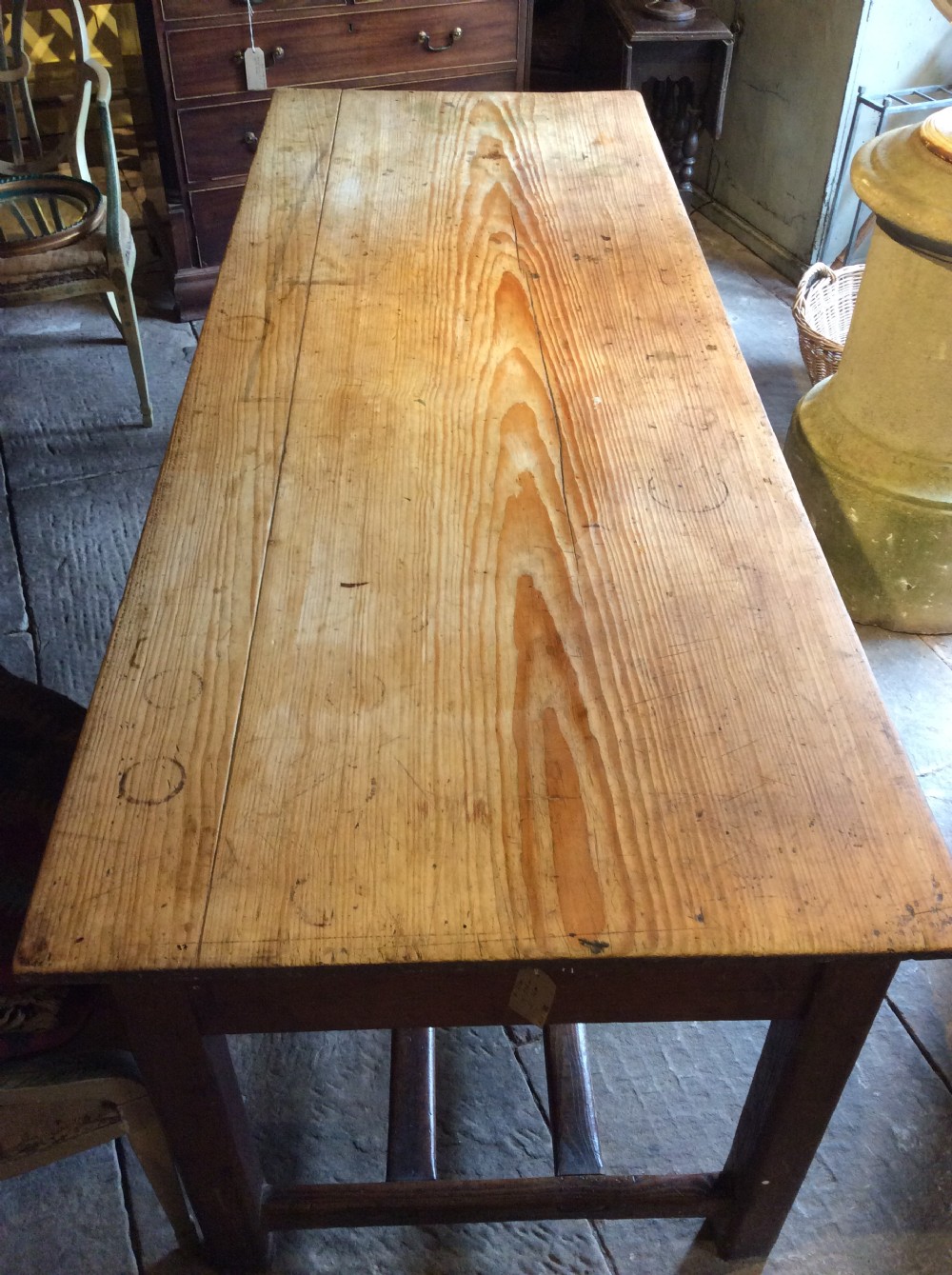 19thC Pine refectory table View V
