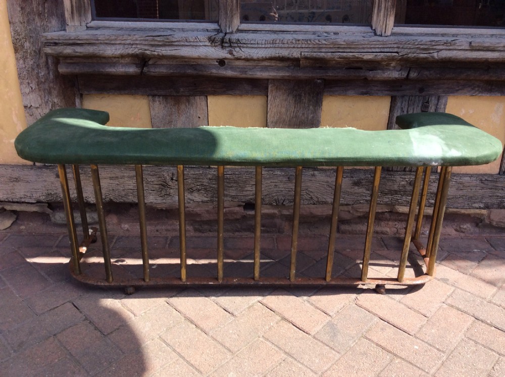 A 19thC brass and steel fender  View II