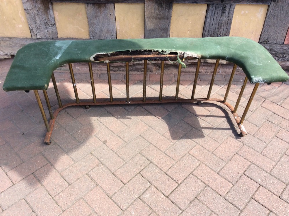 A 19thC brass and steel fender  View V