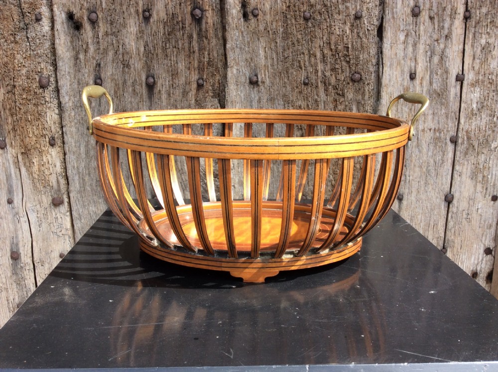 An Edwardian mahogany bread basket View II