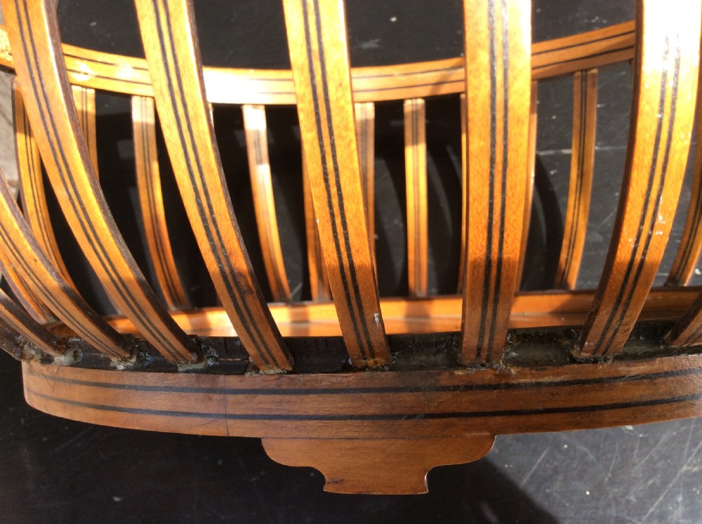 An Edwardian mahogany bread basket View VI