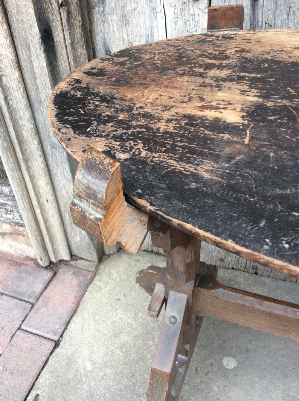 An Arts & Crafts gothic revival oak table View VII